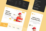 Food Delivery Web Design, a Wireframe Template by INSPR STD (Thumbnail 2 of 6)