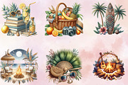 Boho Beach Sublimation Clipart Bundl, an Illustration by SVGArt (Thumbnail 2 of 8)