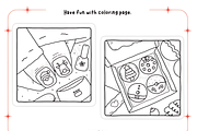 Cozy Girl Christmas Coloring Pages, a Seasonal Illustration by Design Station (Thumbnail 2 of 4)