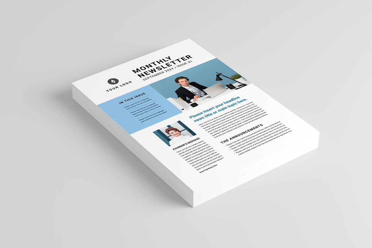 Newsletter Template, a Magazine Template by Leaflove (Photo 4 of 10)