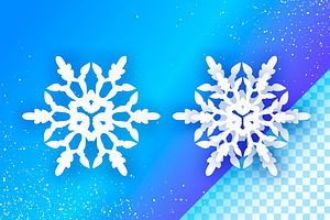 12 MAGIC SNOWFLAKES. Paper Cut Style