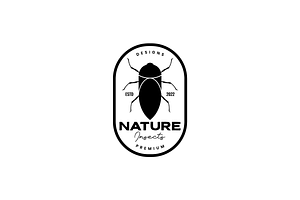 Nature Insect Badge Vintage Logo