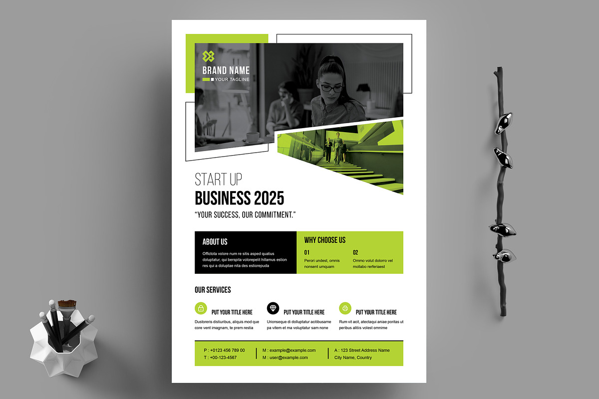 Corporate Business Flyer Template, a Flyer Template by MightyDesign (Photo 1 of 8)