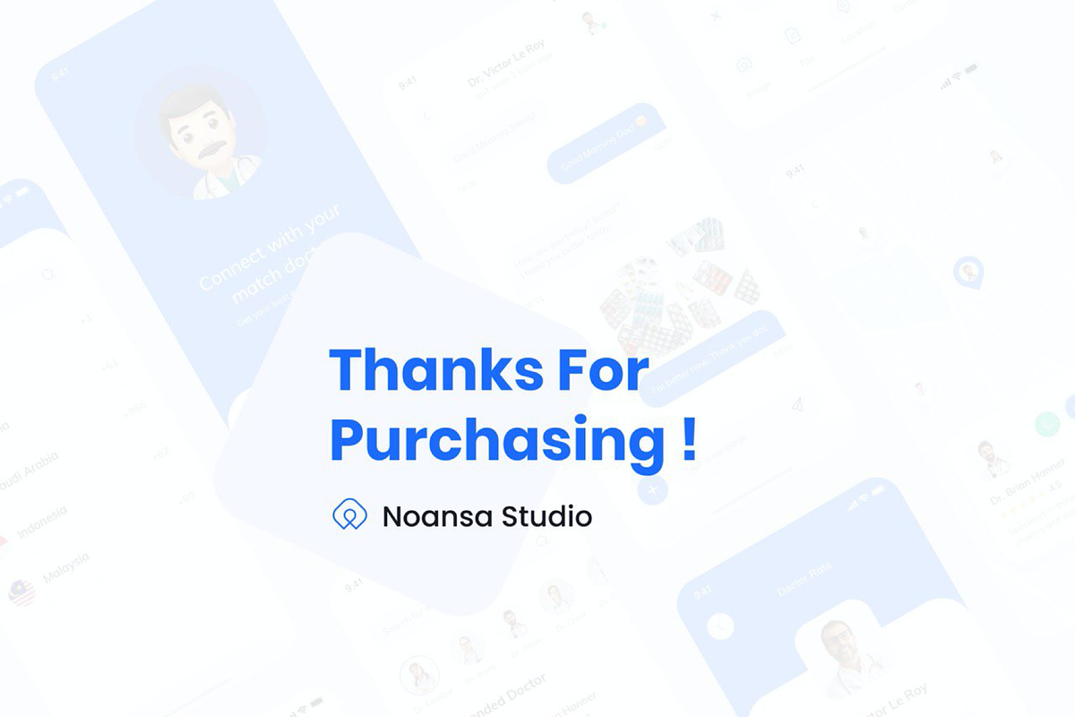 DocQ - Doctor Consultation UI KIT, an App Template by Vektora Studio