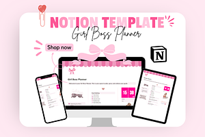 Girl Boss Planner Notion Template