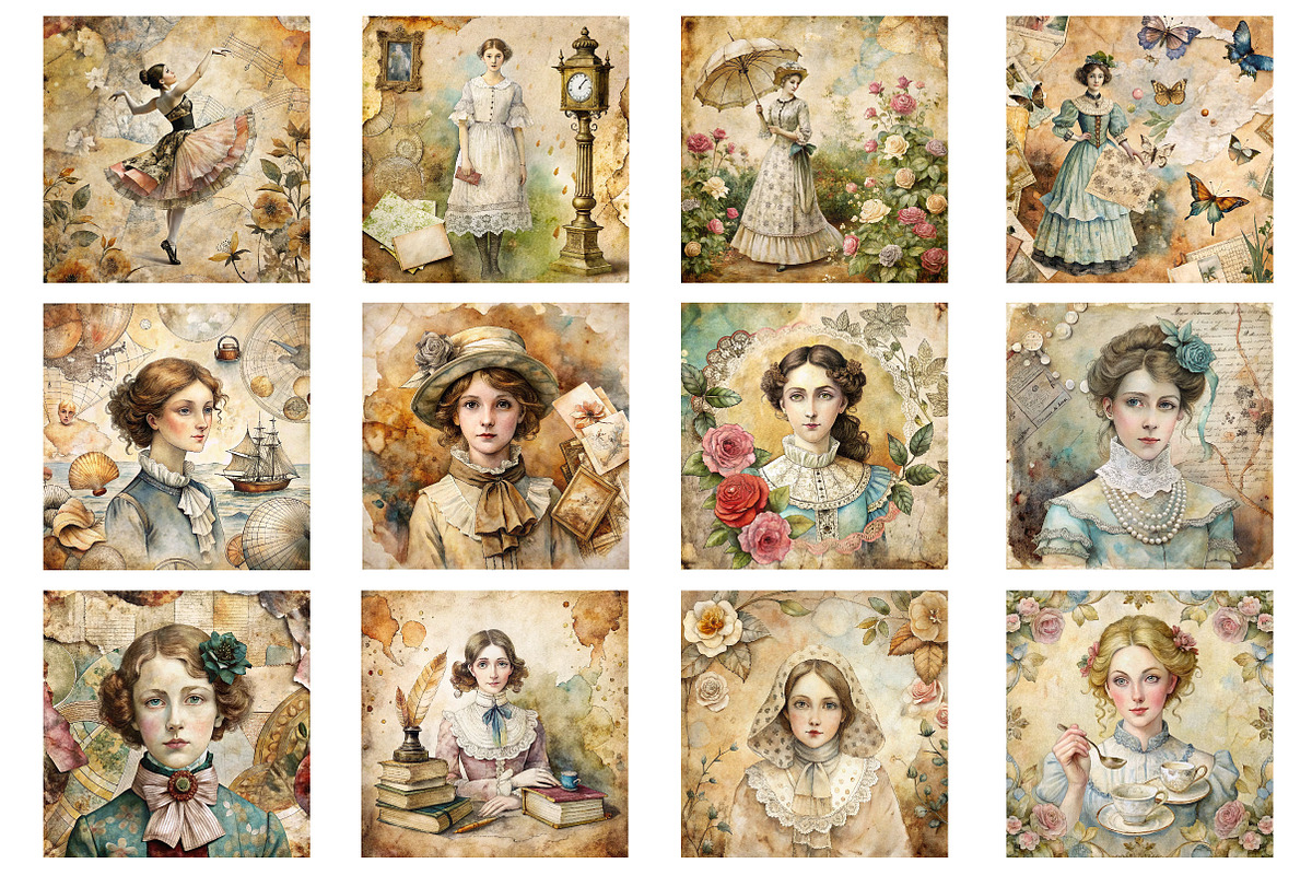 Victorian Junk Journal Digital, an Illustration by Wow Magic