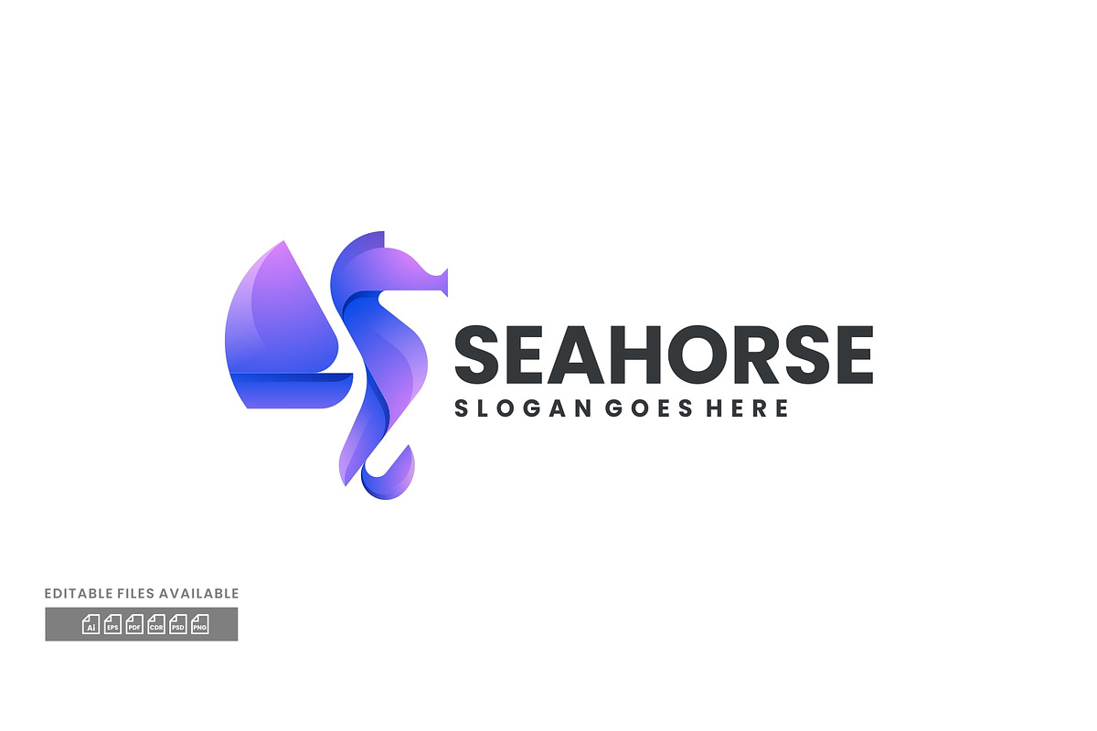Sea Horse Gradient Colorful Logo, a Branding & Logo Template by ivan_artnivora