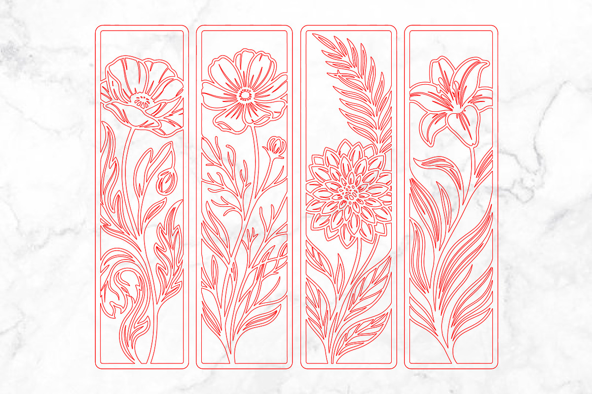Floral Wall Art SVG Laser Cut File, an Object Graphic by Rose Art (Photo 3 of 3)