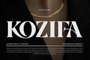 Kozifa – Luxury Bold Typeface, a Font by RagamKata