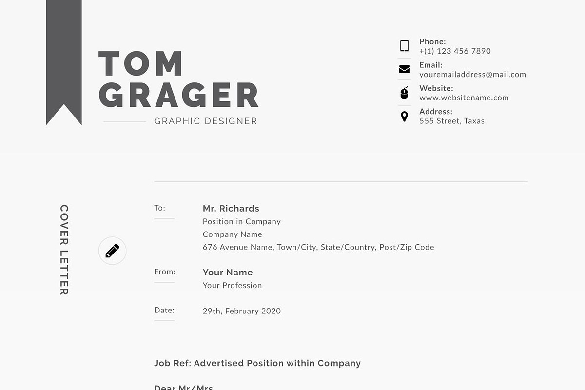 Resume/Cv Template, a Resume Template by Mr-Template (Photo 4 of 5)