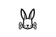 Cute Bunny Love Silhouette Icons, an Illustration by Creativeshirt (Thumbnail 8 of 51)