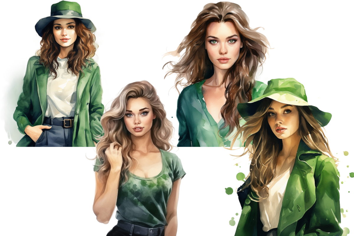 St. Patrick's Day Girl Cliparts, a Person Illustration by Mash Mash Stickers (Photo 8 of 9)