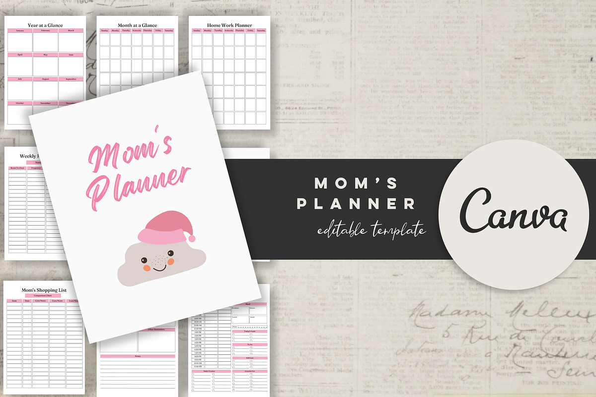 Printable Mom’s Planner, a Stationery Template by Design House (Photo 1 of 8)