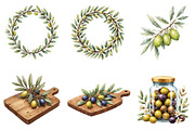 Olives Clipart, Olive Branch, an Illustration by DreamArtGraphic (Thumbnail 4 of 4)