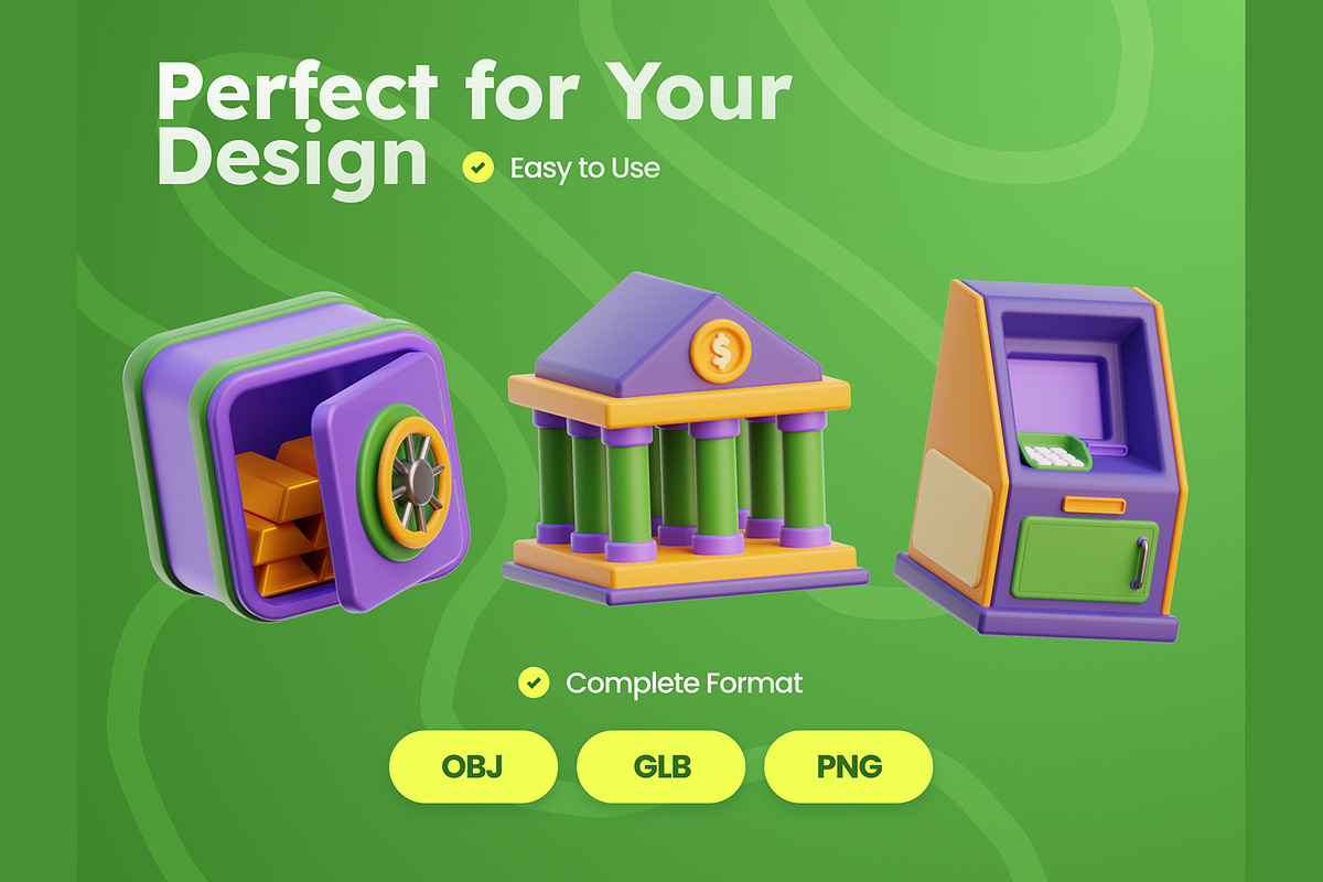 Finance & Accounting 3D Icons, an Object 3D Model by Rakata Studio (Photo 4 of 7)