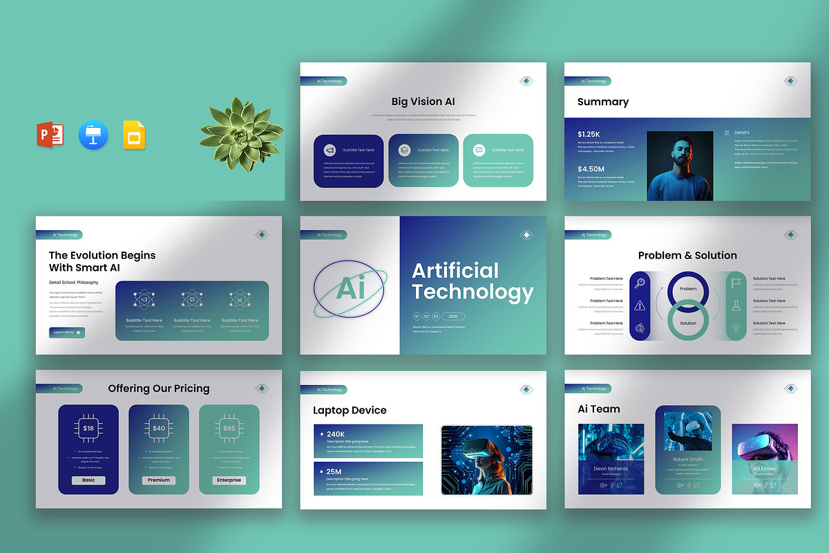 Ai Artificial Technology Template