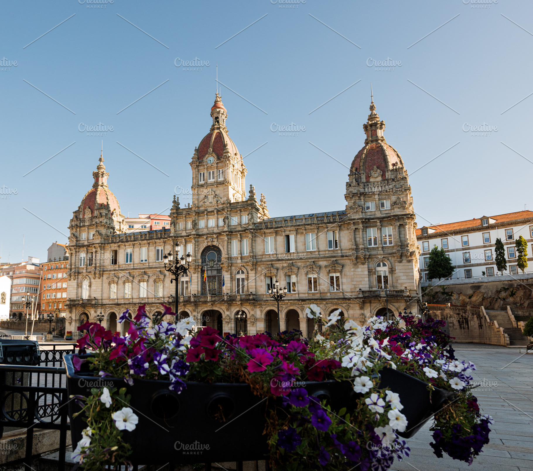 City Hall in the Maria Pita Square in La Coruña, Spain., an Architecture Photo by Bepslabor