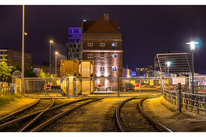 Railway to Kiel seaport - Germany, Schleswig-Holstein, a Transportation Photo by Leonid Andronov