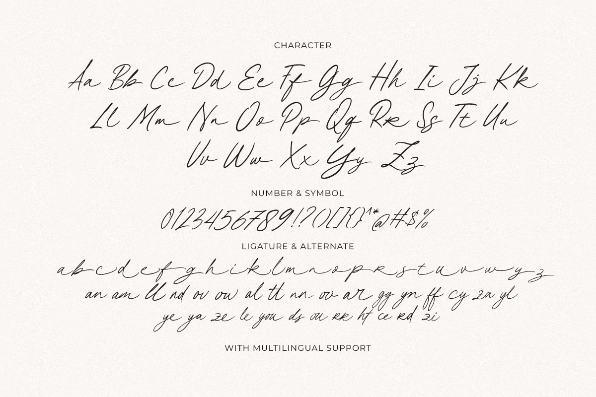 Beloved Paradise Signature Script, a Script Font by Letterhend Studio (Photo 9 of 9)