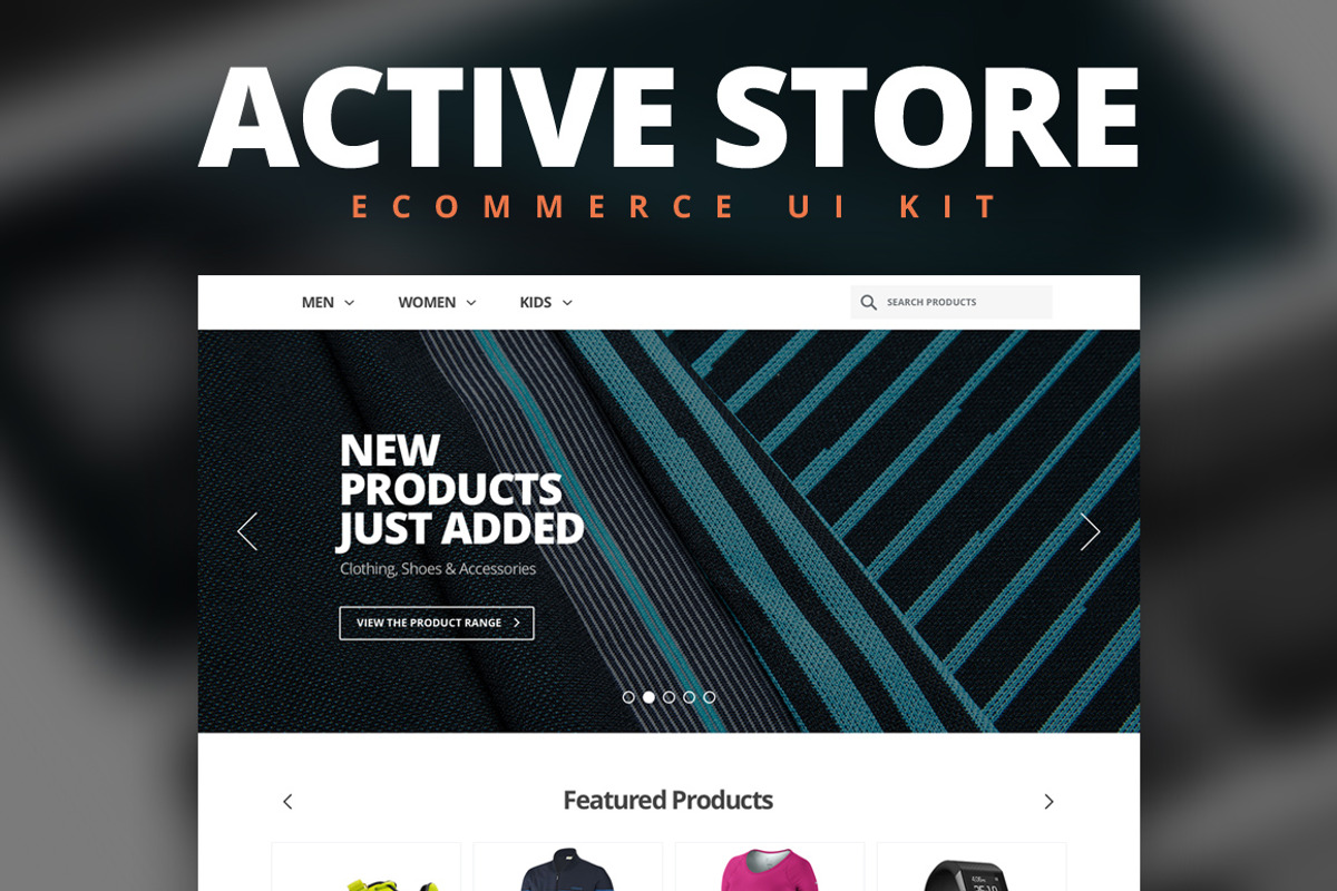 Active Store - Ecommerce UI Kit, an UI Kit Template by Medialoot