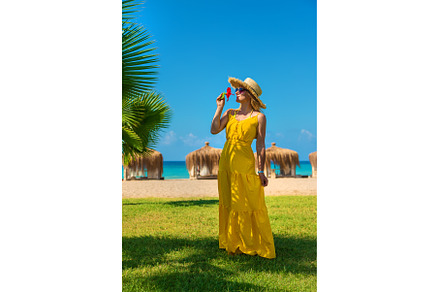 Woman on vacation at sea. Selective, a Person Photo by yanadjana
