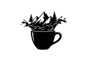 Mountain Coffee Cup Design Bundle, an Illustration by yasushie (Thumbnail 19 of 31)