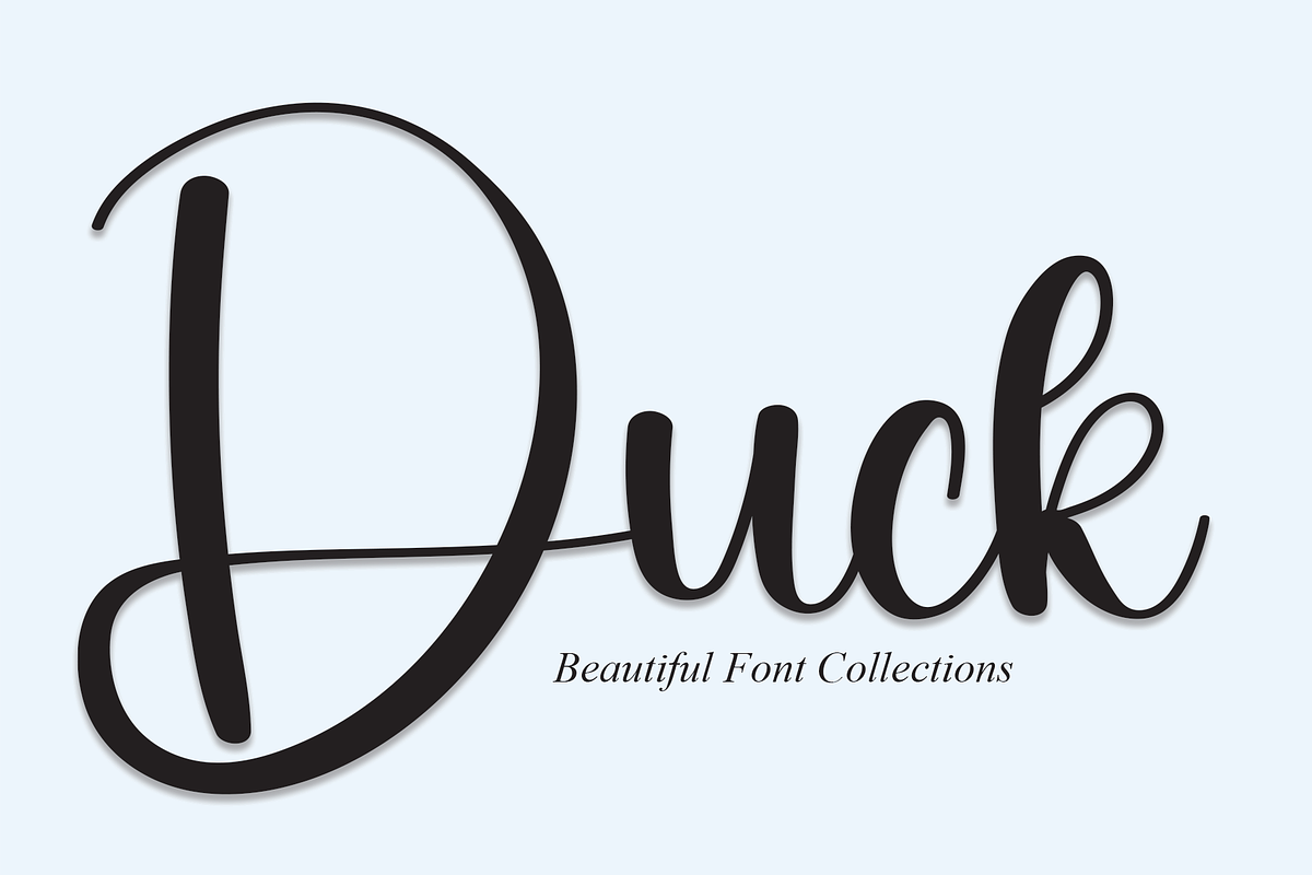 Duck | Script Font, a Script Font by Scratchones