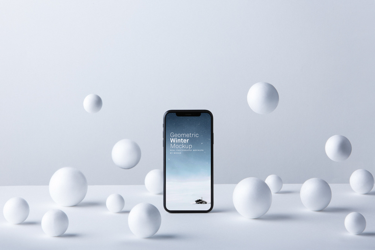 Phone Winter Mockup Set, a Product Mockup by Mockura (Photo 3 of 6)