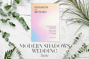 Modern Shadows Wedding Suite, an Invitation Template by cafelab_store (Thumbnail 1 of 5)