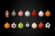 Sport Christmas Vector Set, a Decorative Illustration by Lunarts Studio (Thumbnail 5 of 7)