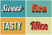 Retro Text Layer Styles - Photoshop, a Layer Style Add-On by Creativenauts (Thumbnail 3 of 4)