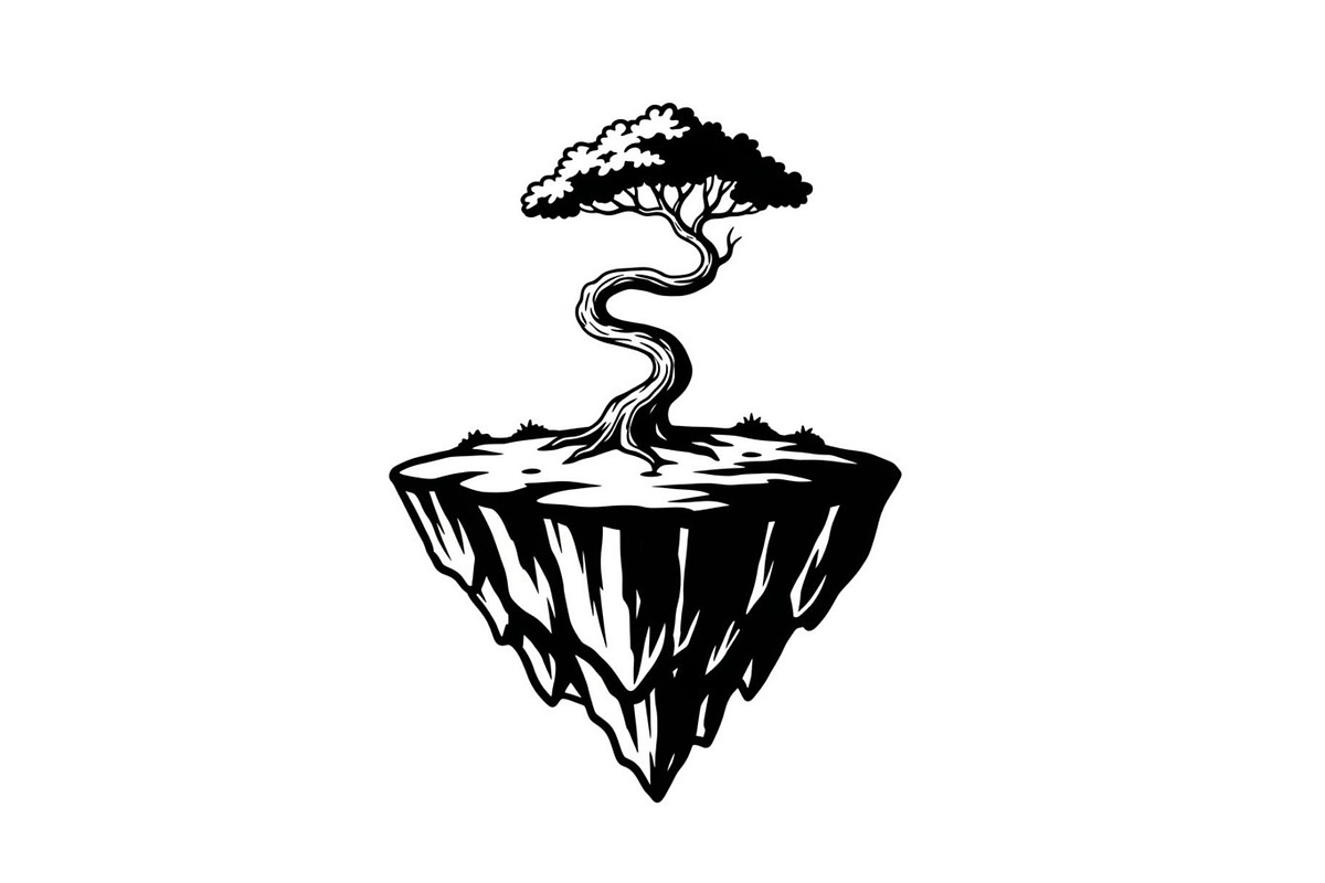50 Floating Island Bonsai Vector Bun, an Illustration by Designs_River (Photo 3 of 51)
