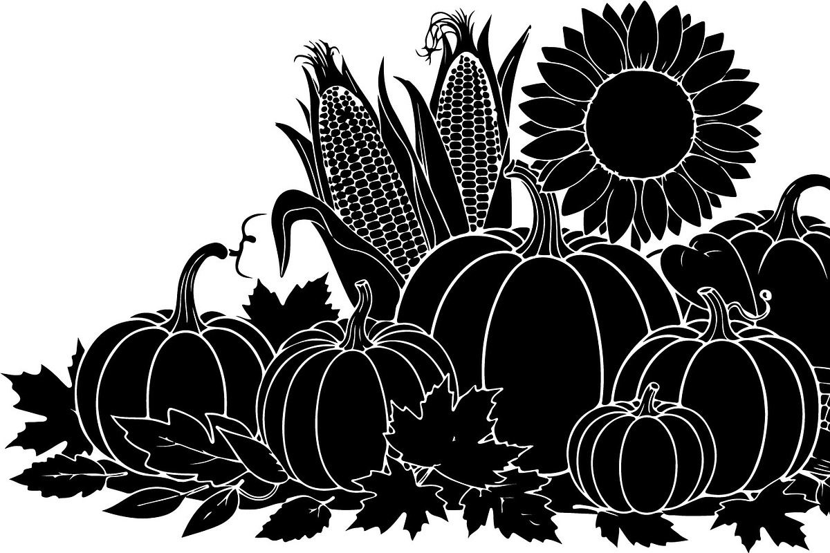 Thanksgiving Harvest Silhouette, an Illustration by Creativeshirt (Photo 6 of 51)