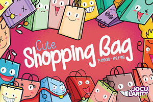Cute Shopping Bag Cartoon Characters