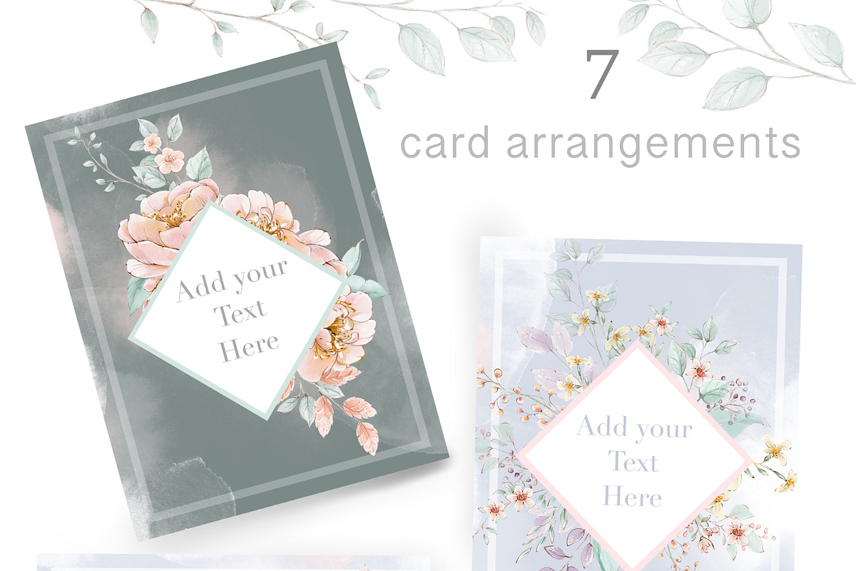 Watercolor Flowers spring teddy set, a Decorative Illustration by Edith’s World (Photo 5 of 8)
