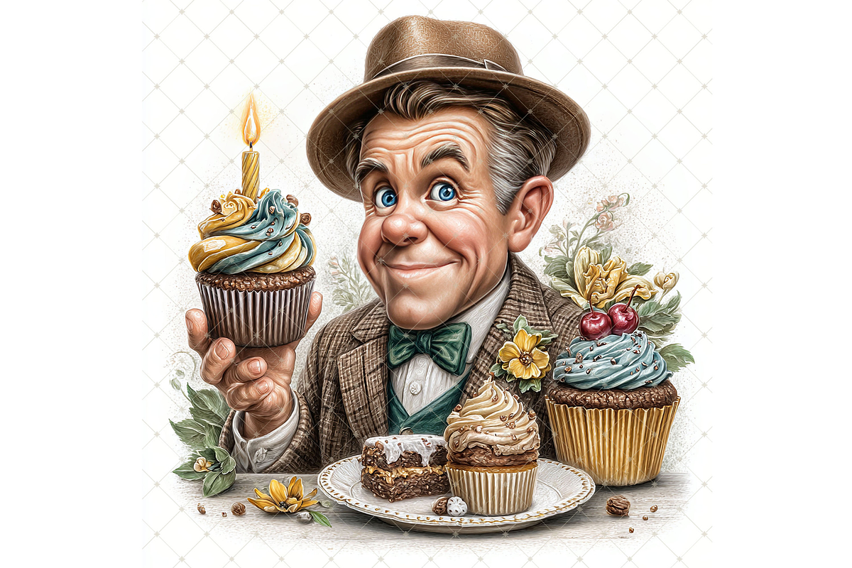 Birthday Man Clipart JPG, an Illustration by Memories By Lea (Photo 13 of 19)