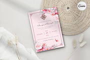 Asian Floral Wedding Invite - B5A, an Invitation Template by YeeqsWedding (Thumbnail 1 of 5)