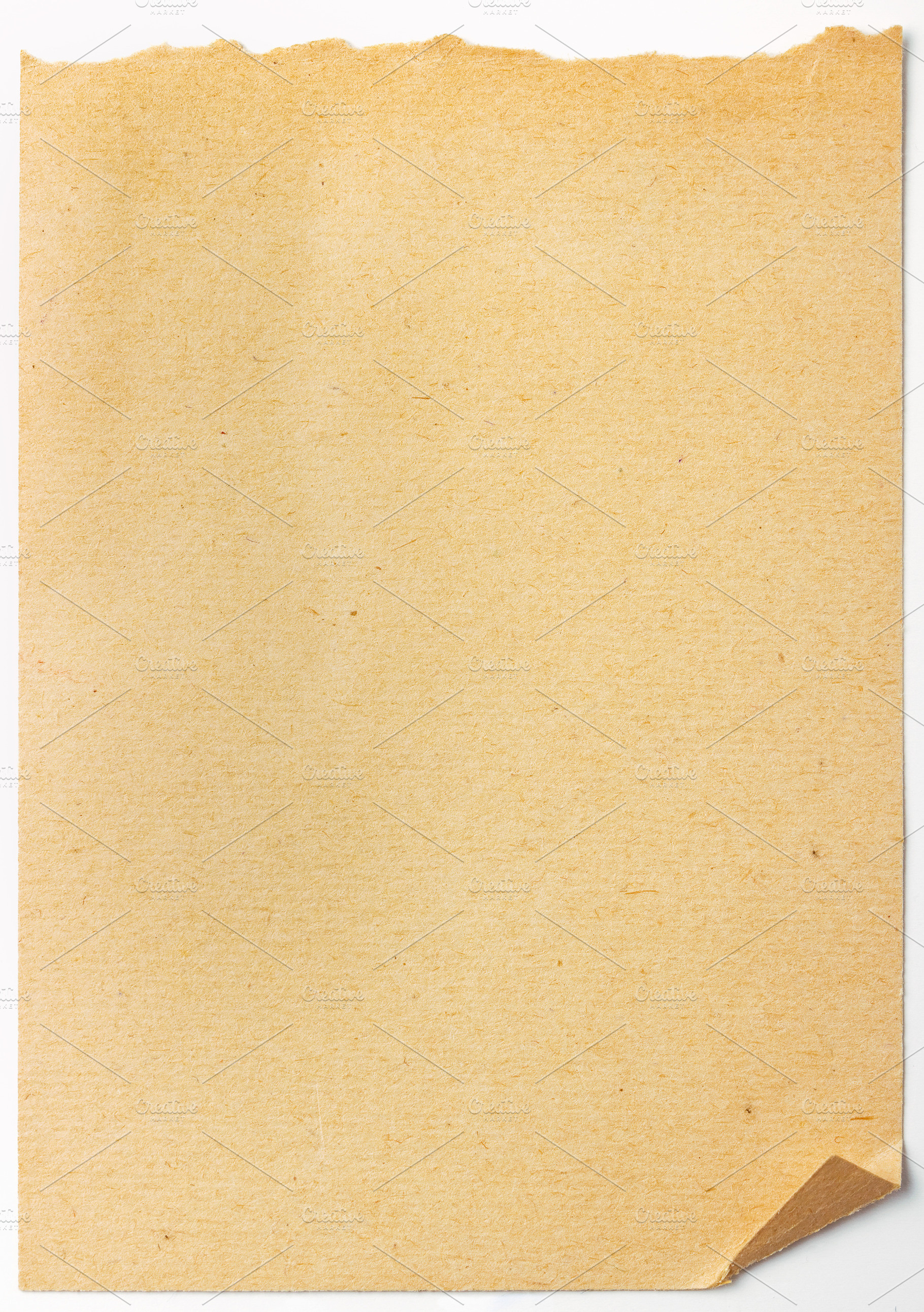 Old sheet of paper with a ragged edg, an Abstract Photo by SergeKa
