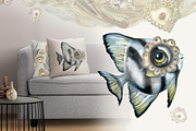 Calm fish watercolor clipart, an Animal Illustration by EL_SUHOVA (Thumbnail 5 of 13)