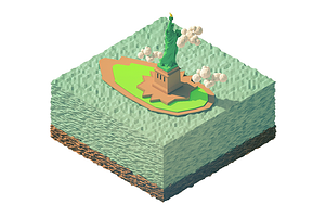 Low poly Statue of Liberty 