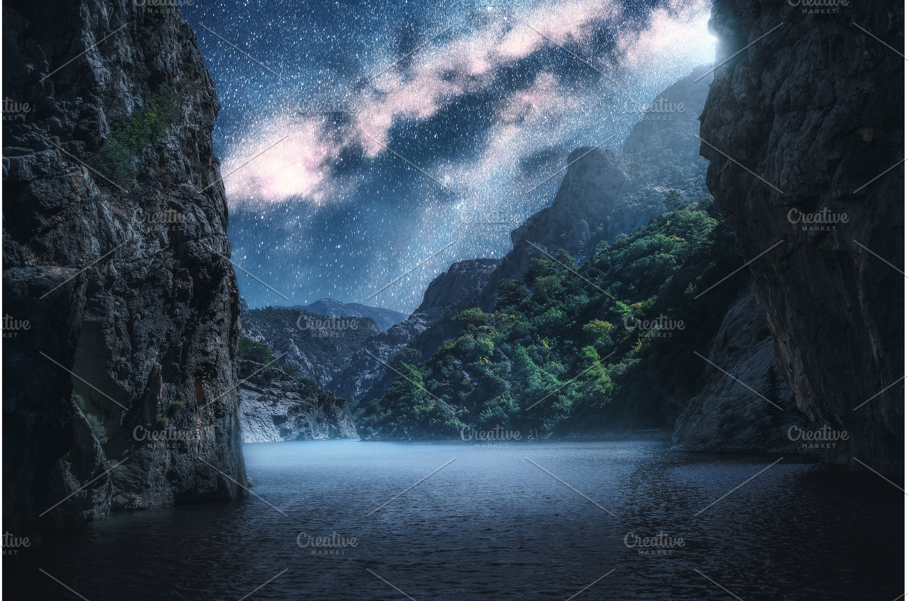 Milky Way over the beautiful, a Nature Photo by den-belitsky