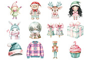 Pastel Christmas Clipart, a Seasonal Illustration by Design Market (Thumbnail 4 of 5)