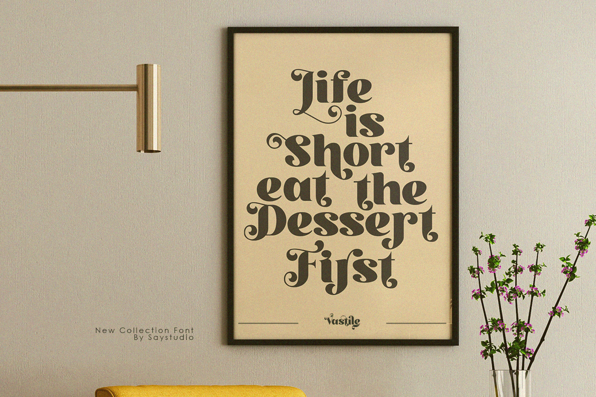 Vastile - Stylish Display Font, a Serif Font by Say Studio (Photo 8 of 12)