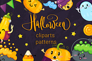 Happy Halloween. Cliparts, patterns, an Illustration by HmarkaShop (Thumbnail 1 of 3)