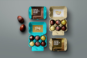 Easter Eggs Mockup Chocolate Box