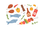 Delicious barbecue food set, a Food Illustration by Good Studio (Thumbnail 2 of 3)