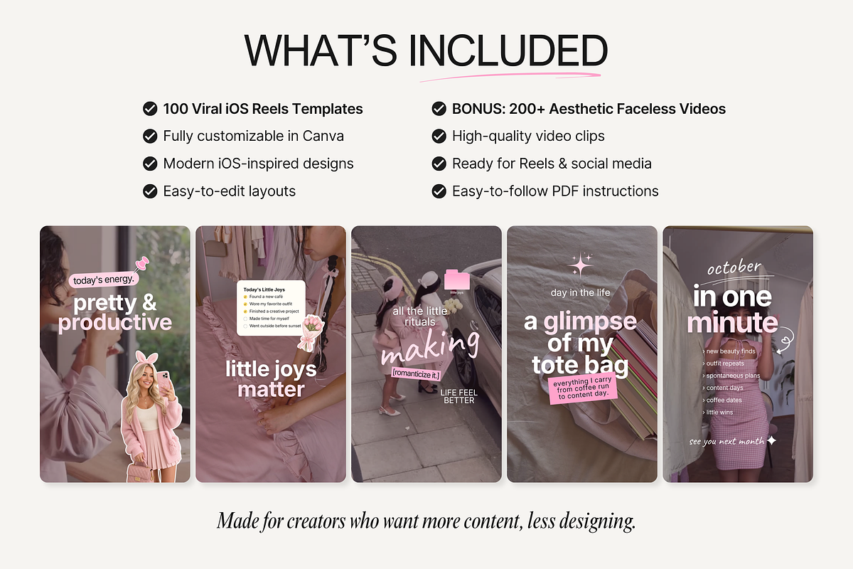UGC iOS Reels Canva Templates, a Social Media Template by DigiPax (Photo 2 of 14)