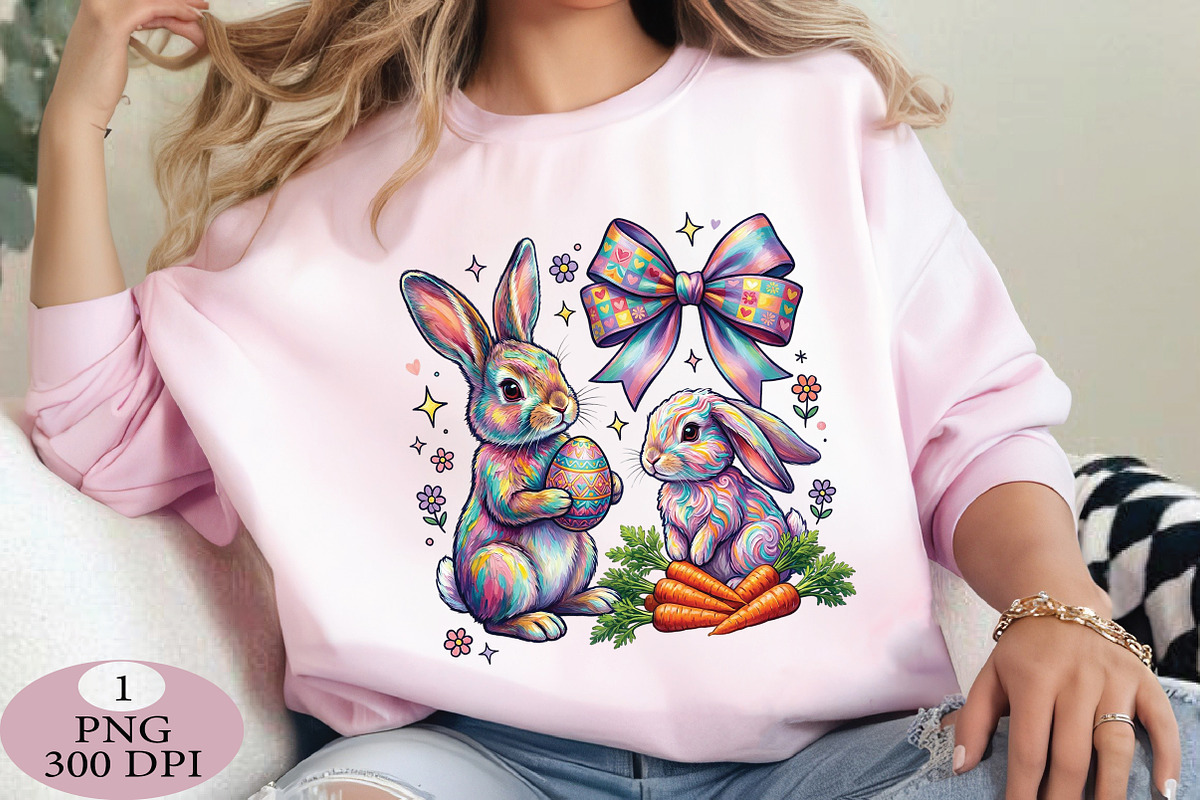Coquette Easter Bunny PNG, an Illustration by Daily.Designs (Photo 2 of 5)