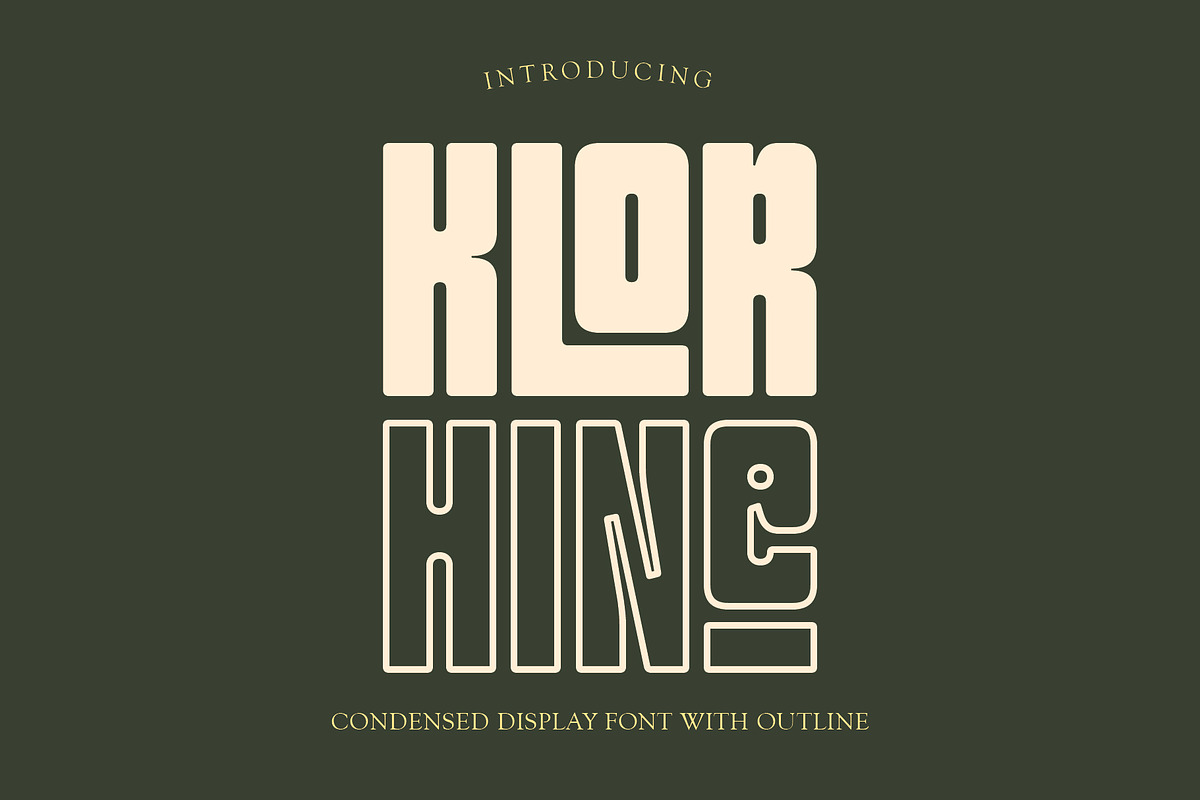 Klorhine - Condensed Font, a Sans Serif Font by Pikgura (Photo 1 of 9)