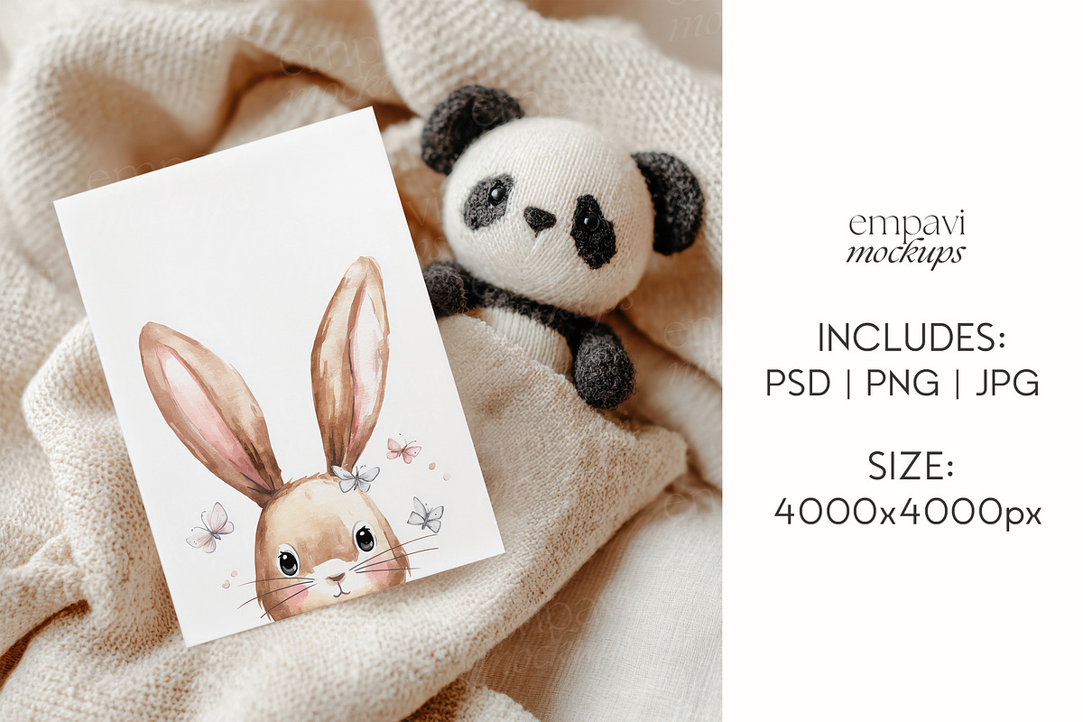 5x7 Baby Shower Card Mockup, a Mockup by EmpaviMockups (Photo 6 of 8)